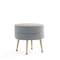 Manhattan Comfort Bailey Ottoman in Grey with Gold Feet OT003-GY - alternate 4